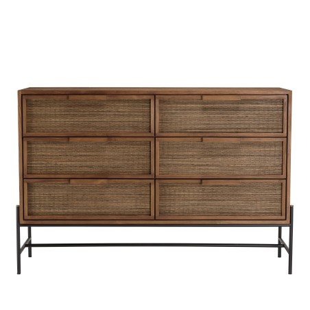 SIXTINE - 6-drawer Chest in Recycled Teak Wood