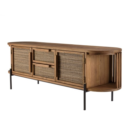 Meuble TV SIXTINE en bois de teck recyclé