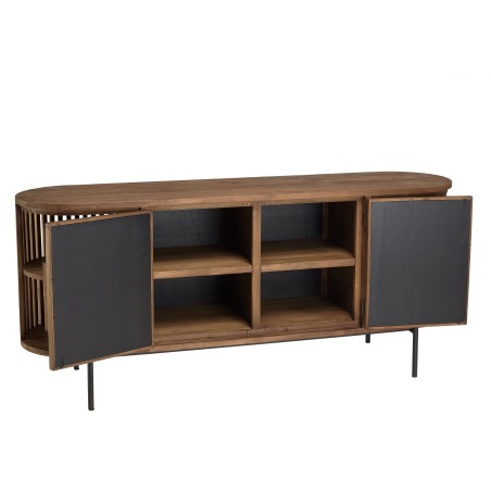 Buffet arrondi en bois de teck recyclé SIXTINE