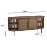 Buffet arrondi en bois de teck recyclé SIXTINE