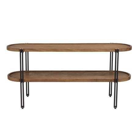 Console double plateau SIXTINE en bois de teck recyclé