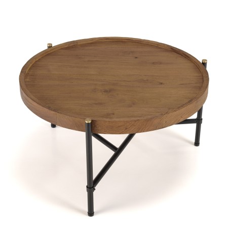 SIXTINE Round Coffee Table 58x58cm - Recycled Teak Top