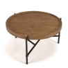 SIXTINE Round Coffee Table 58x58cm - Recycled Teak Top