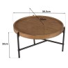 Table basse ronde SIXTINE en teck recyclé 58x58cm