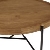 SIXTINE Round Coffee Table 78x78cm - Recycled Teak Top