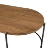 Table basse ovale SIXTINE en bois de teck recyclé