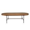 SIXTINE Oval Coffee Table 140x63cm - Recycled Teak Wood Top
