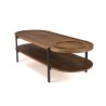 SIXTINE Oval Coffee Table with 2 Levels