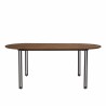 Table à manger ovale SIXTINE 200x105cm en bois de teck recyclé