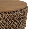 SIXTINE - Round Coffee Table 70x70cm in Coconut Fibre Weave