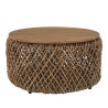 Table basse ronde SIXTINE 70x70cm en fibre de cocotier