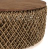 SIXTINE Round Coffee Table 85x85cm | Natural Coconut Fibre Weave