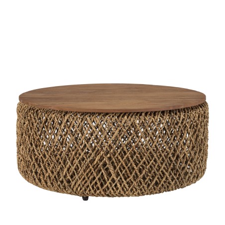 Table basse ronde SIXTINE en coco 85x85cm