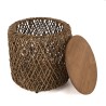 SIXTINE Round Side Table 50x50cm - Woven Coconut Fiber