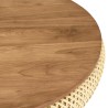SIXTINE Round Coffee Table 80x80cm in Beige Rattan