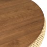 SIXTINE Round Coffee Table 100x100cm in Beige Rattan | Natural and Functional