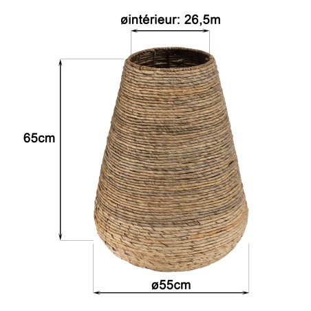 SIXTINE - Medium Plant Pot in Natural Abaca Weave