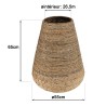 Cache pot SIXTINE en abaca naturel - Modèle moyen