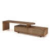 SIXTINE Modular TV Stand 140x40cm - Recycled Teak Wood with 2 Drawers