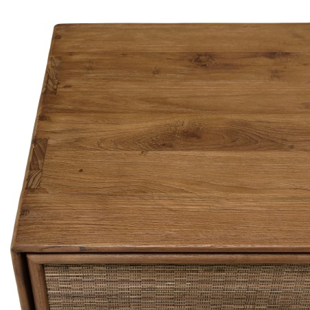 SIXTINE - Natural Recycled Teak Wood Sideboard with 4 Doors