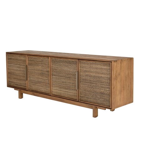 SIXTINE - Natural Recycled Teak Wood Sideboard with 4 Doors