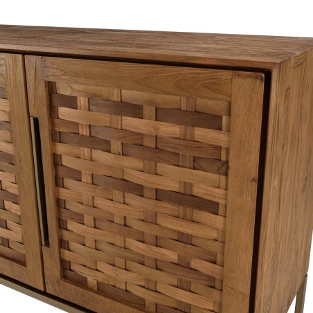 Buffet en bois de teck recyclé 3 portes SIXTINE