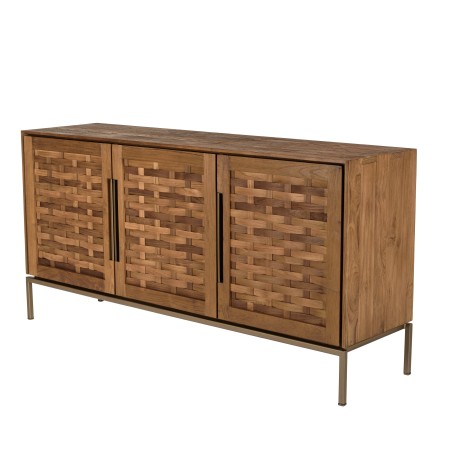 Buffet en bois de teck recyclé 3 portes SIXTINE