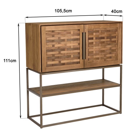SIXTINE Recycled Teak Wood Sideboard - Elegant Storage Solution