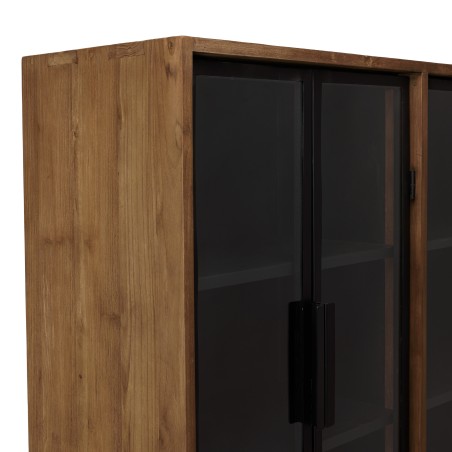 Buffet SIXTINE - 4 portes vitrées, 6 étagères, 1 niche