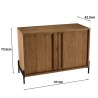 Buffet SIXTINE en bois de teck recyclé