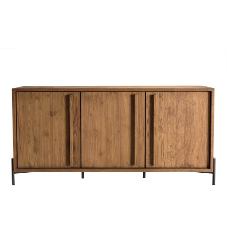 SIXTINE Sideboard - Recycled Teak Wood with Black Metal Legs