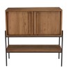 SIXTINE Sideboard - Natural Recycled Teak Wood - 2 Doors & 1 Niche