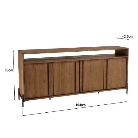 Buffet SIXTINE en bois de teck recyclé