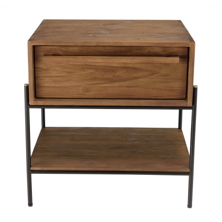 Table de chevet SIXTINE en bois de teck recyclé