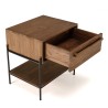 Table de chevet SIXTINE en bois de teck recyclé