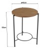 Table d'appoint ronde SIXTINE en métal noir