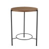 SIXTINE Round Side Table - Recycled Teak and Steel
