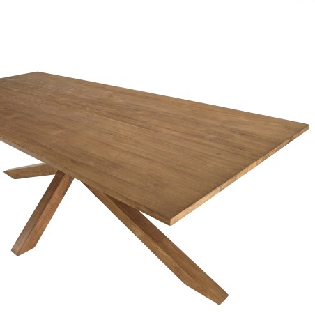 Table à manger SIXTINE en bois teck recyclé