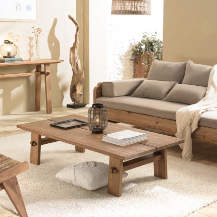 SIXTINE Rectangular Coffee Table 140x70cm - Recycled Teak Wood