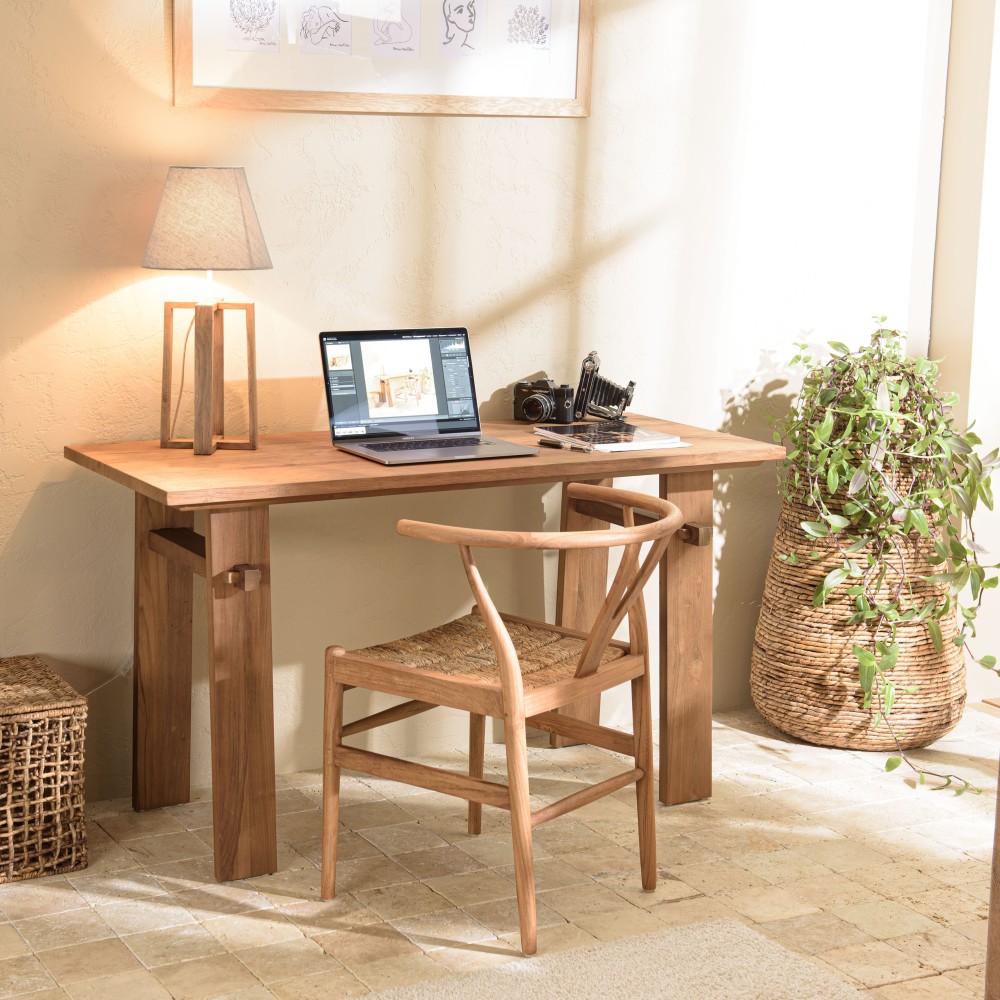 SIXTINE Desk 140x60cm in Recycled Teak Wood SIXTINE Desk 140x60cm in Recycled Teak Wood