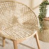 Fauteuil SIXTINE en abaca tressé