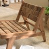 Fauteuil lounge SIXTINE en bois de teck recyclé