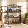 SIXTINE 4-Shelf Open Space Shelf Unit in Recycled Teak