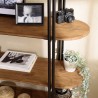 SIXTINE 4-Shelf Open Space Shelf Unit in Recycled Teak
