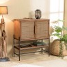 SIXTINE - 2-Door Recycled Teak Wood Sideboard
