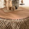 Table basse ronde SIXTINE en coco 85x85cm