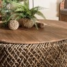 Table basse ronde SIXTINE en fibre de cocotier