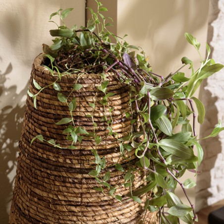 Cache pot SIXTINE - Grand modèle en abaca naturel