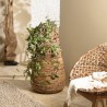 SIXTINE - Large Plant Pot in Natural Abaca Weave