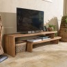 Meuble TV modulable SIXTINE en bois de teck recyclé